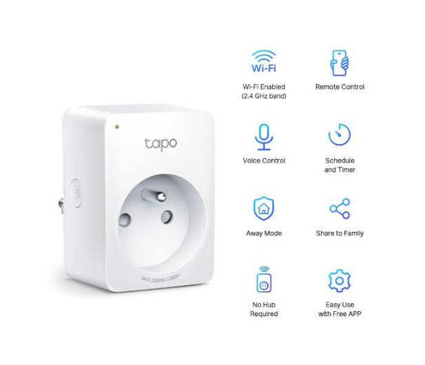 TP-LINK Kontroler Tapo P100 Smart Plug WiFi 2-pak - 611064 - zdjęcie 2